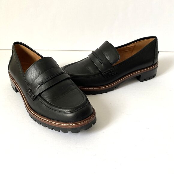 Madewell The Corinne Lugsole Leather Loafers Black - Picture 3 of 11